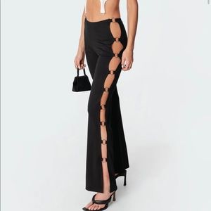 Edited OPEN RING FLARED PANTS size small